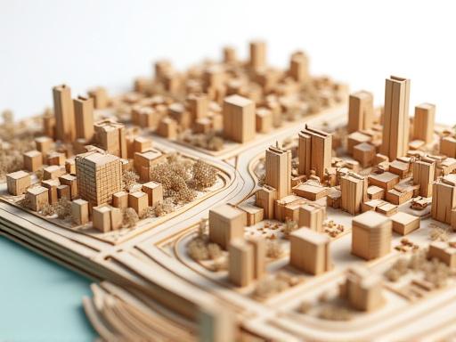 Stadtmodell aus Holz